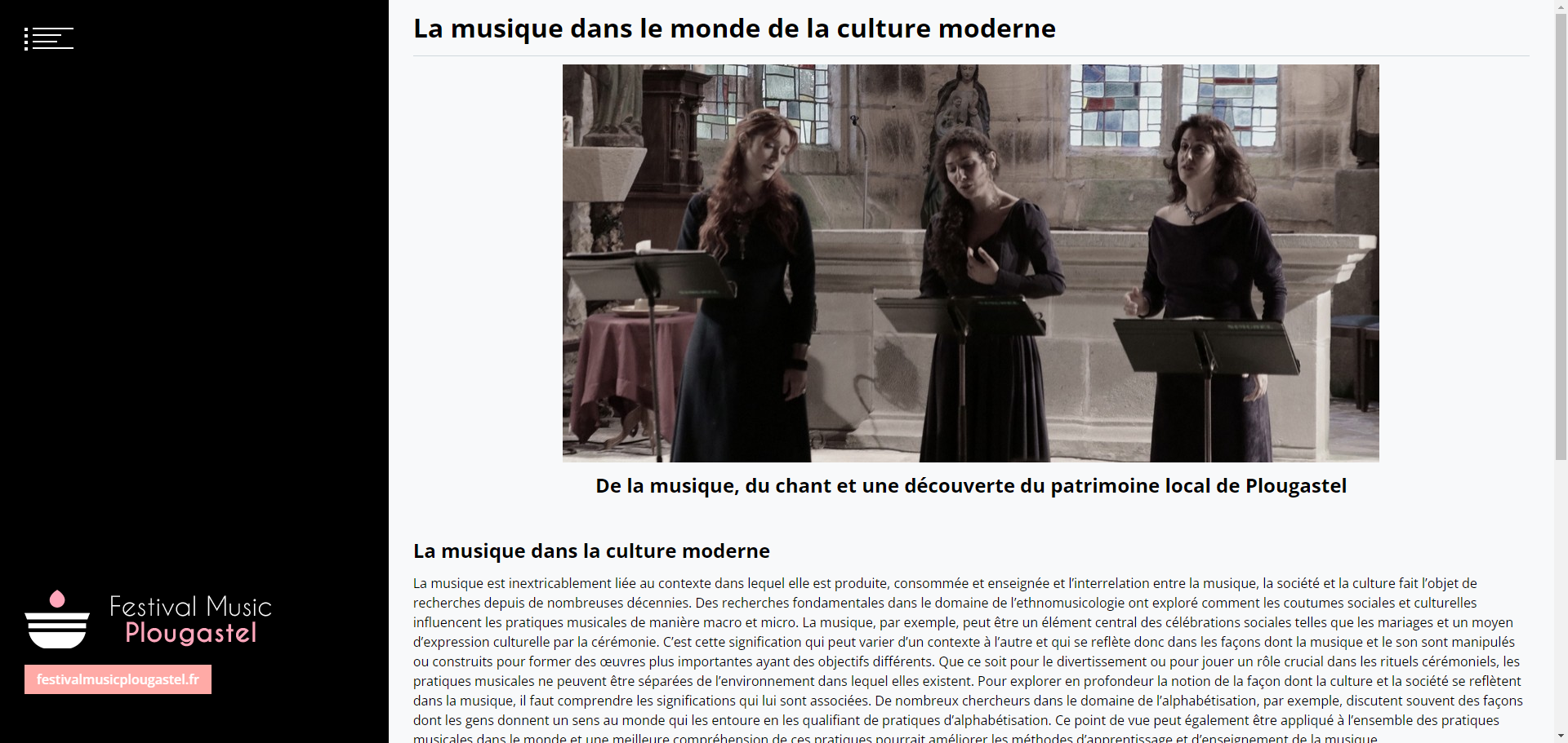 Festival music plougastel | MUSIQUE ET CULTURE PLOUGASTEL, CHANT DES CHAPELLES , PAUSES MUSIQUE